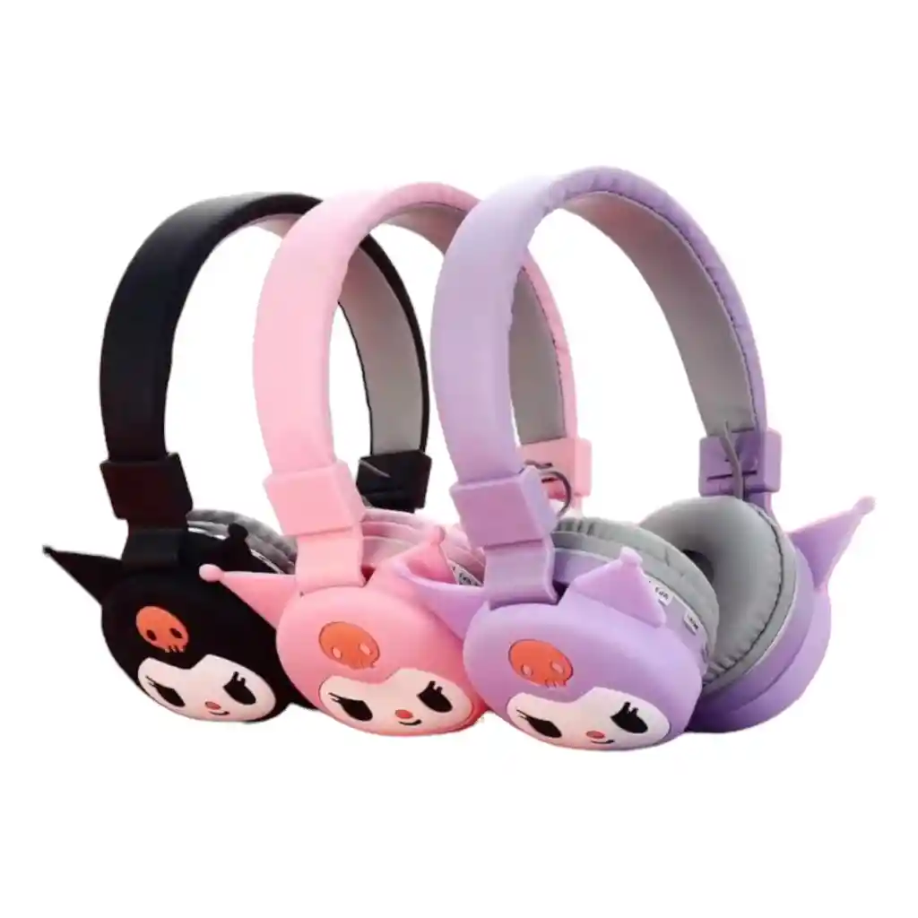 Audífono Diadema Bluetooth Inalámbrica Diseño Niña Kuromi Sanrio