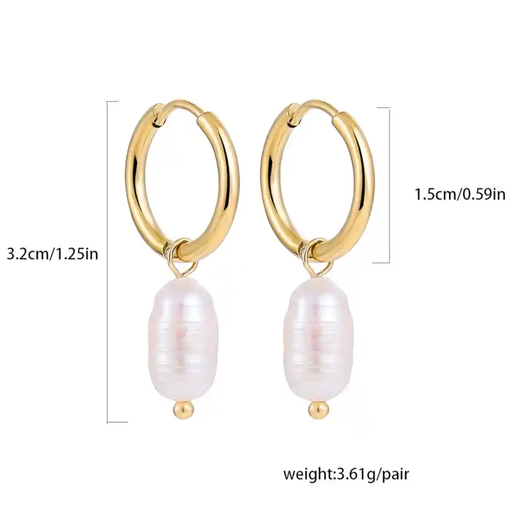 Candongas Aretes Pendientes Doradas Baño En Oro Colgante Transparente