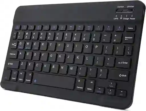 1 Teclado Portatil Inalambrico Bluetooth Tablet Silencioso Recargable