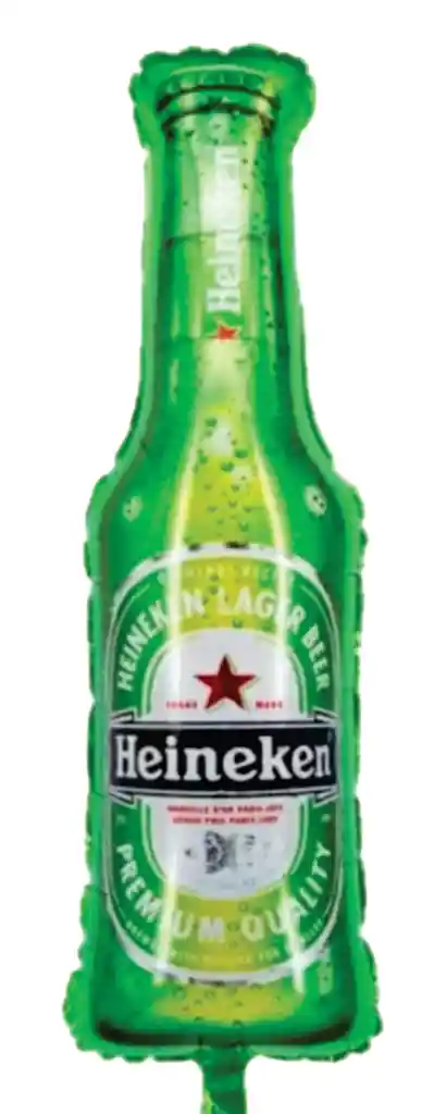 Globo Metalizado Botella De Cerveza Heineken