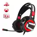 Diadema Premiun Pc Gamers Phoinikas H-4 Bocina 50mm Color Rojo