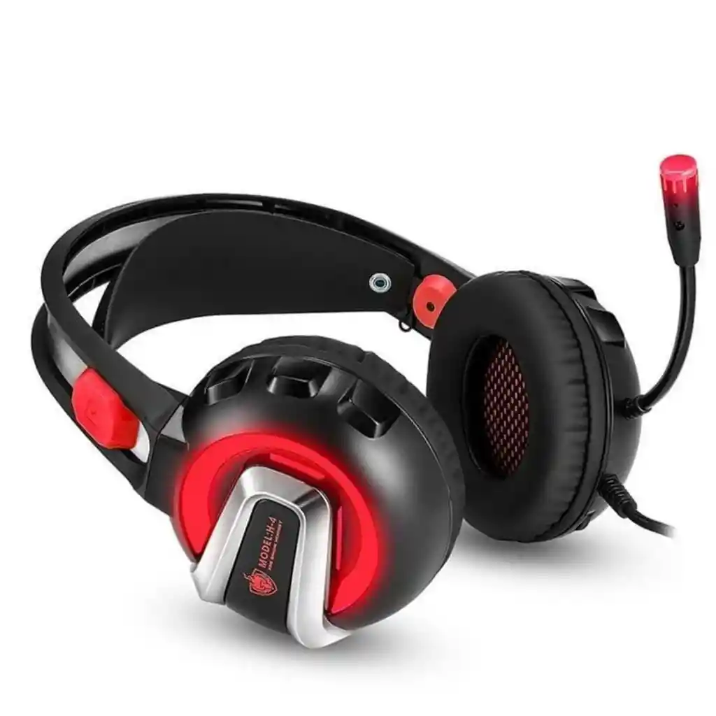 Diadema Premiun Pc Gamers Phoinikas H-4 Bocina 50mm Color Rojo