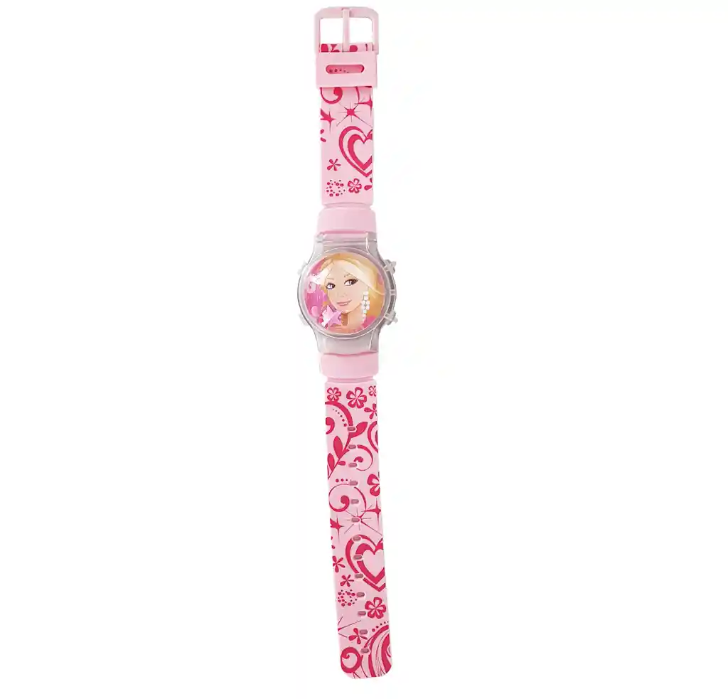 Reloj Niñas Digital Luces Tapa Infantil Barbie 3d