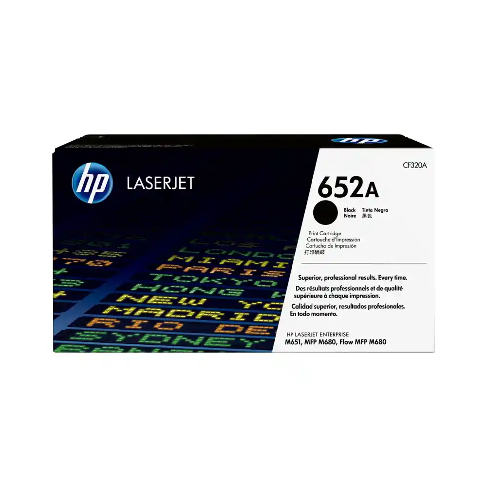 Cartucho De Tóner Hp 652a Negro Laserjet Original (cf320a)