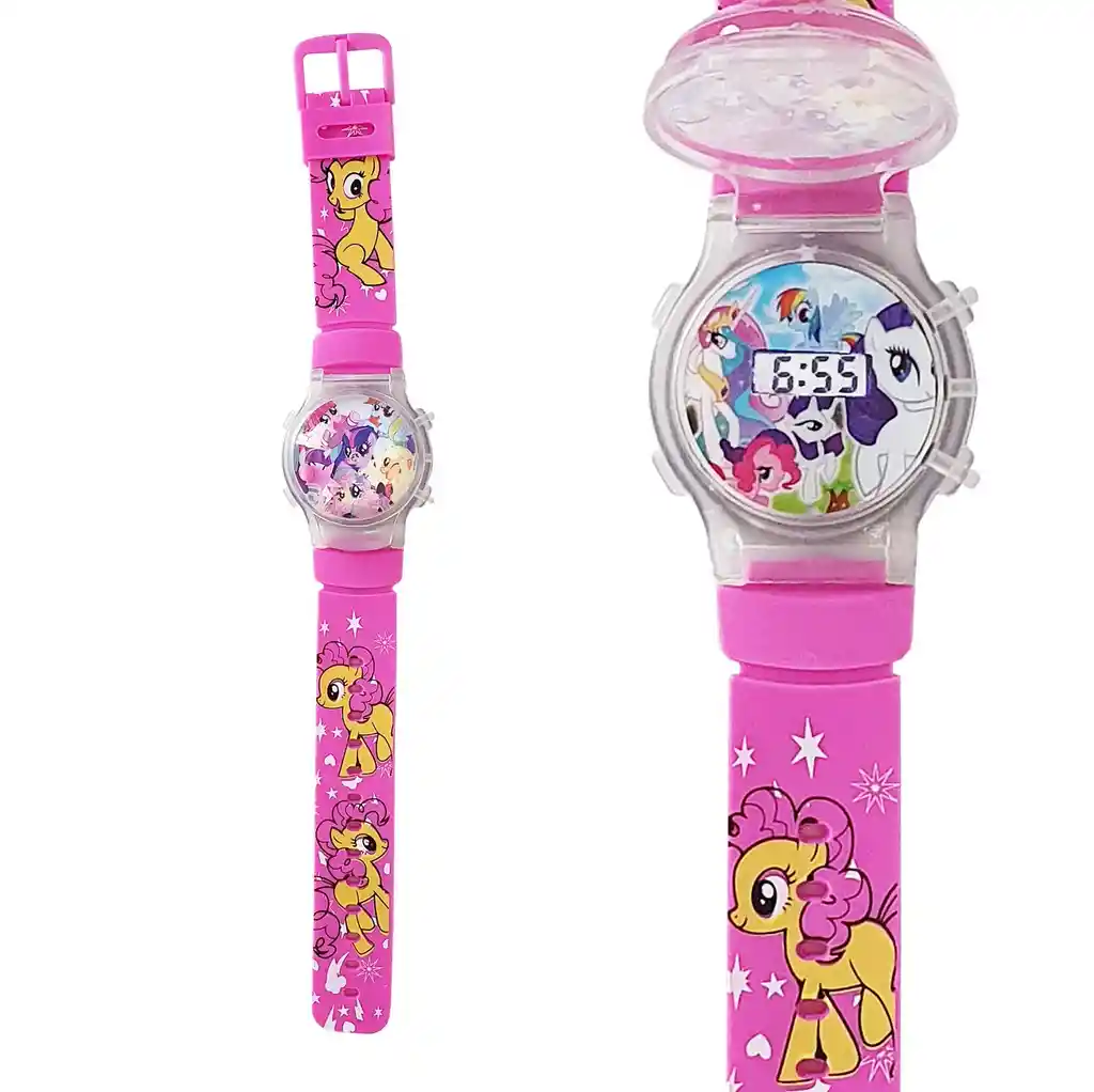 Reloj Niñas Digital Luces Tapa Infantil My Little Pony 3d