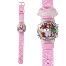 Reloj Niñas Digital Luces Tapa Infantil Princesa Sofia 3d