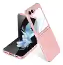 Estuche Para Samsung Galaxy Z Flip 6 Acrilico + Glass Rosado