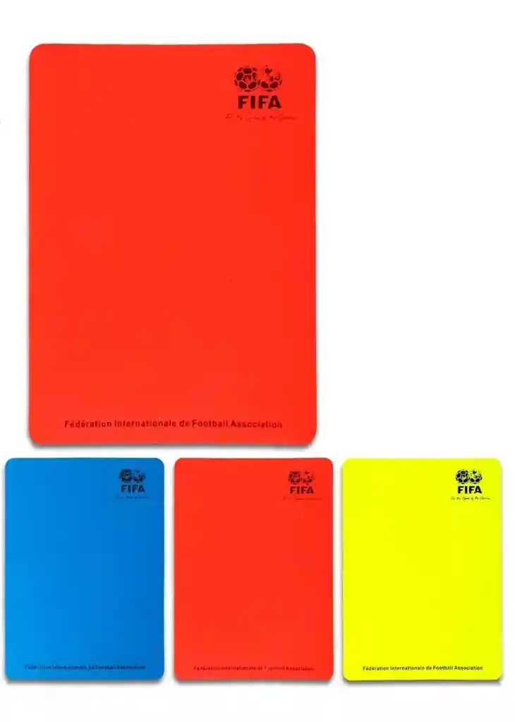 Tarjetas Arbitro Afa Fifa Oficiales Referee Roja + Amarilla + Azul