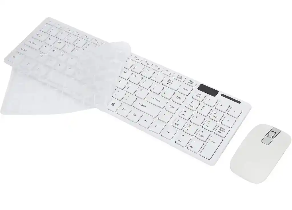 Combo Inalámbrico Tipo Mac K06 Blanco / Combo Teclado Y Mouse Inalámbrico