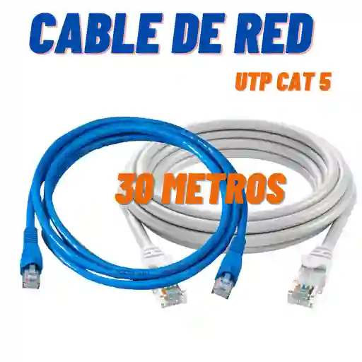 Cable De Red 30m Cat5 /cable Utp Categoría 5- 10/100
