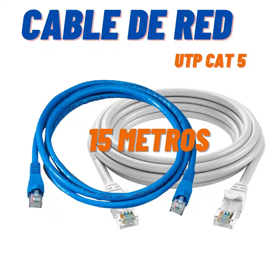 Cable De Red 15m Cat 5 / Cable Utp Categoría 5