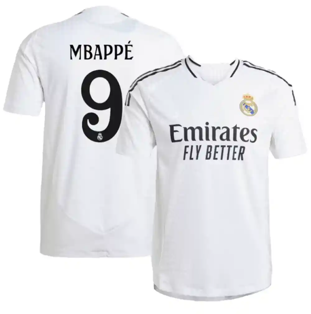 Camiseta Real Madrid Mbappe 9 Slim Talla M