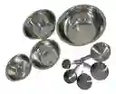 Kit Cocina Cucharas Medidoras + Platos Bowl Mezclar Utensilios Cocina