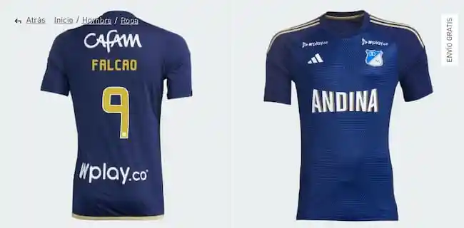 Camiseta De Millonarios Falcao Marcada