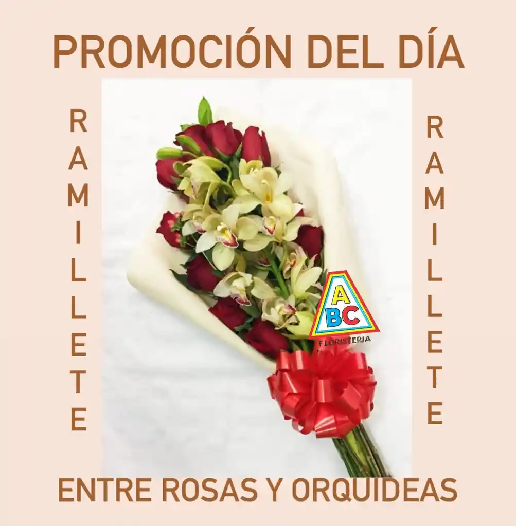 Ramo Rosa Y Orquideas