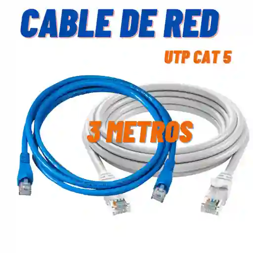 Cable De Red 3m Cat5 / Cable Utp Categoría 5