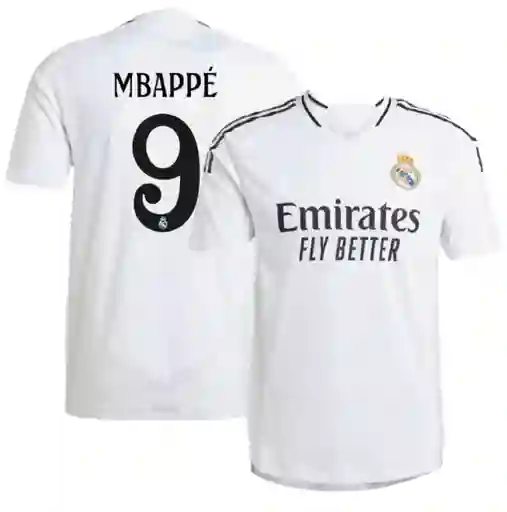 Camiseta Real Madrid Mbappe 9 Slim Talla L