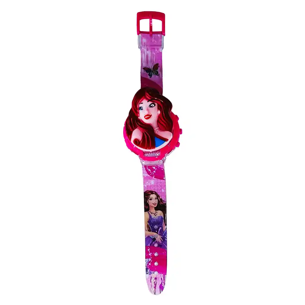 Reloj Niñas Digital Luces Sonido Tapa Infantil Princesa Niña