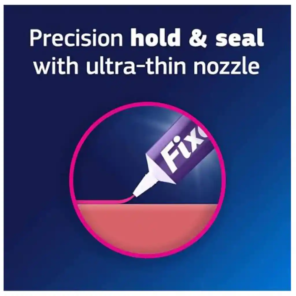 Fixodent Plus Precision Tip - Crema Adhesiva Para Dentaduras Postizas Cuidado De Encías Sin Sabor 2 Oz (57 G)