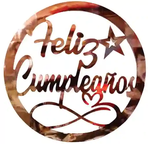 Letrero Feliz Cumpleaños Oro Rosa