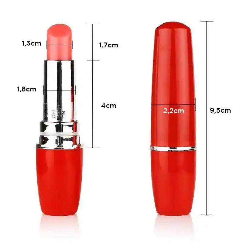 Mini Vibrador Labial 2 Velocidades Color Rojo