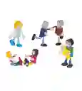 Juego Figuras Creatividad Flexibles Familia De Madera Niños