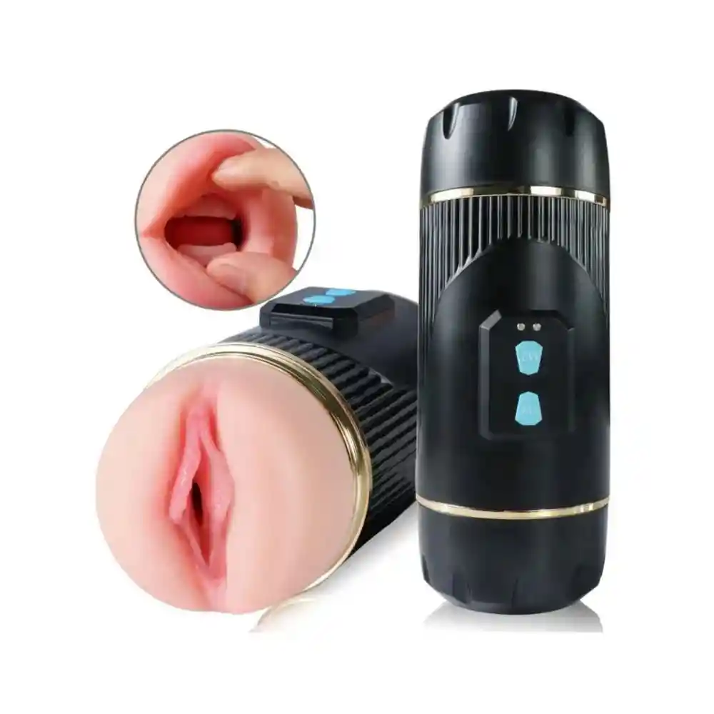 Masturbador Boca Y Vagina Con Vibración Recargable Kay Cup Juicy Lamour