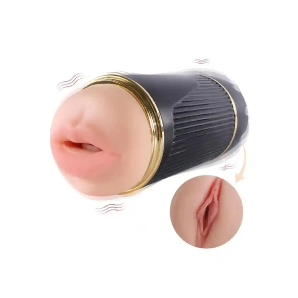 Masturbador Boca Y Vagina Con Vibración Recargable Kay Cup Juicy Lamour