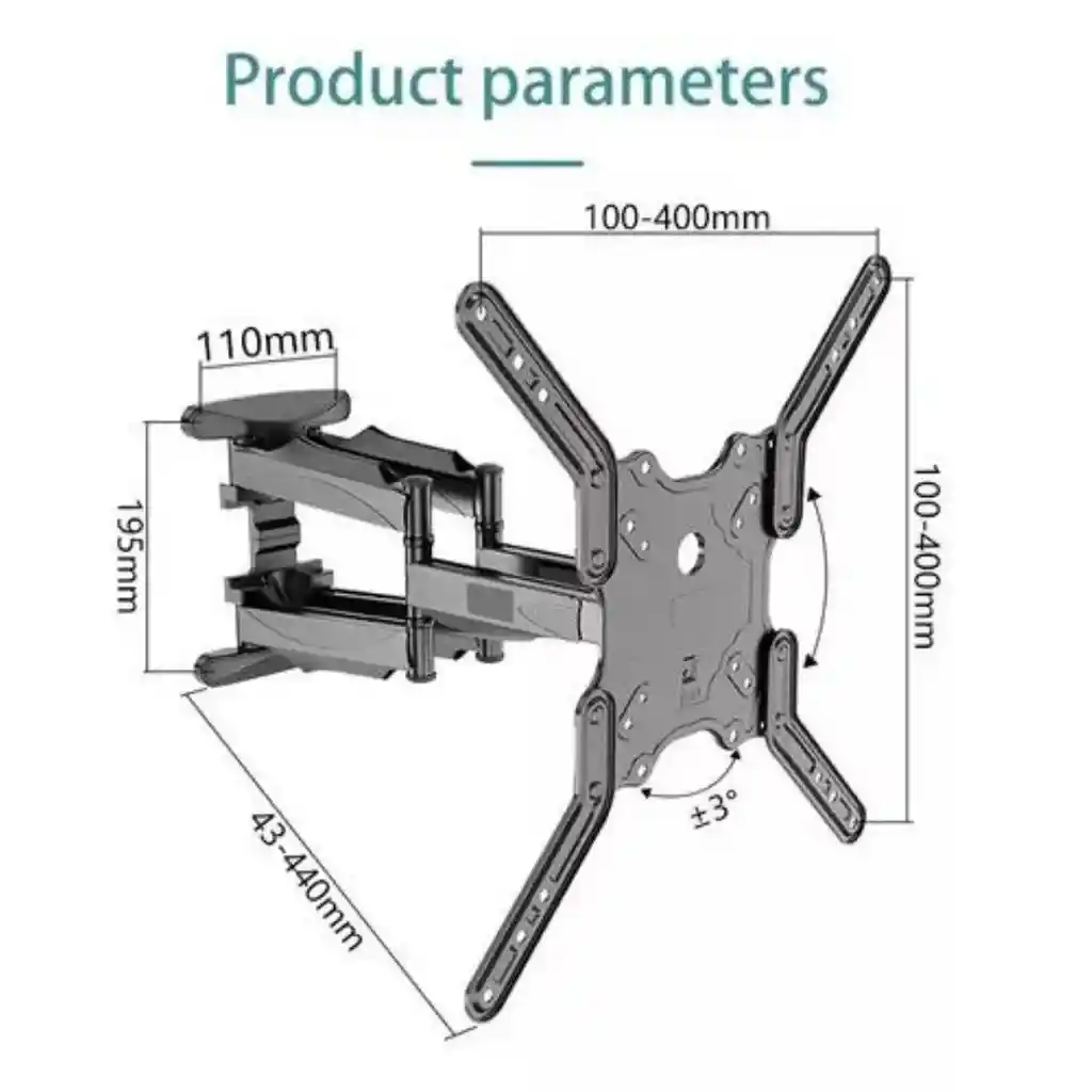 Soporte Giratorio Para Tv De 32 A 70 Pulgadas Zeno P500