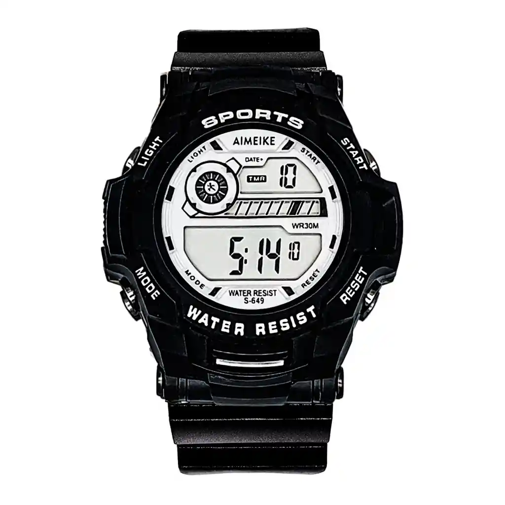 Reloj Digital Resistente Al Agua Deportivo Luces + Estuche