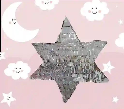 Piñata De Estrella Plateada