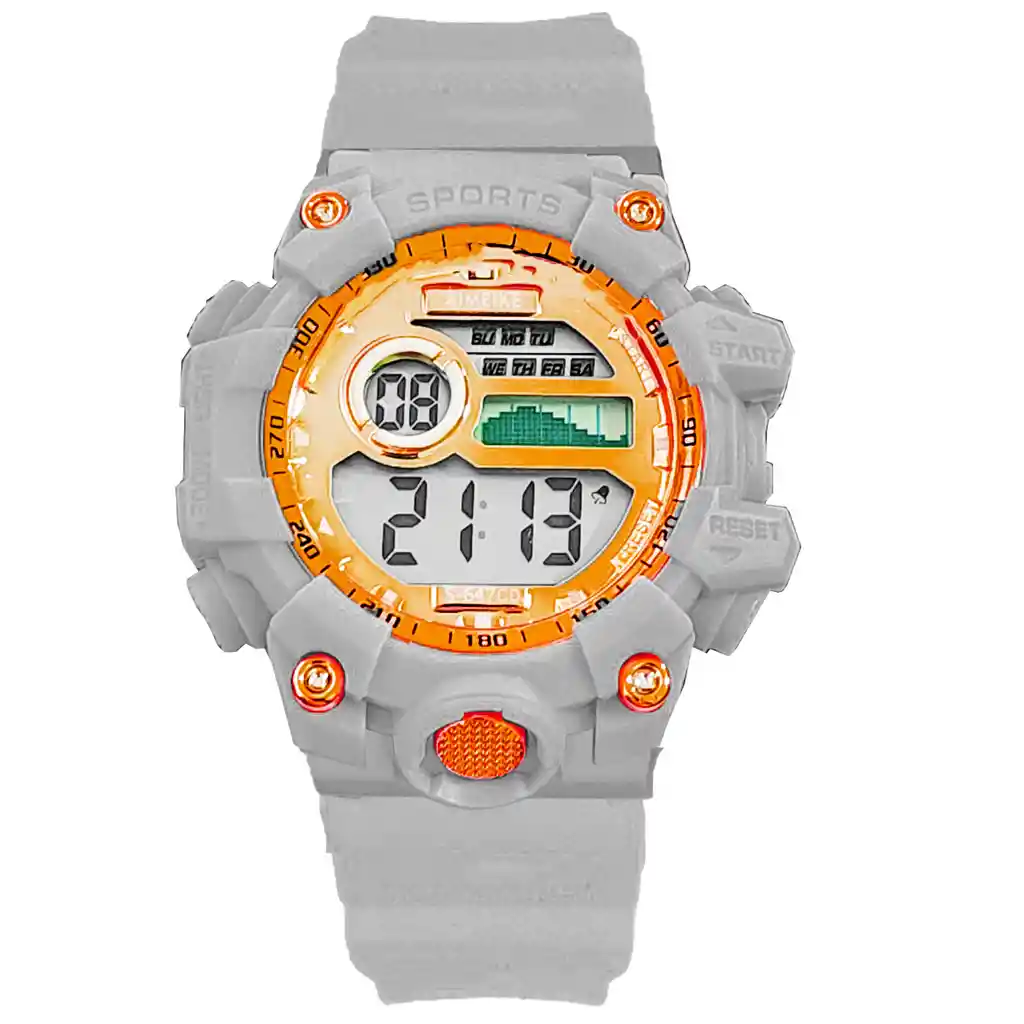 Reloj Digital S674cd Unisex Impermeable Luces + Estuche