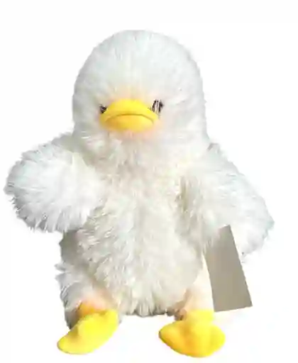 Pato Blanco Peluche En Finas Texturas