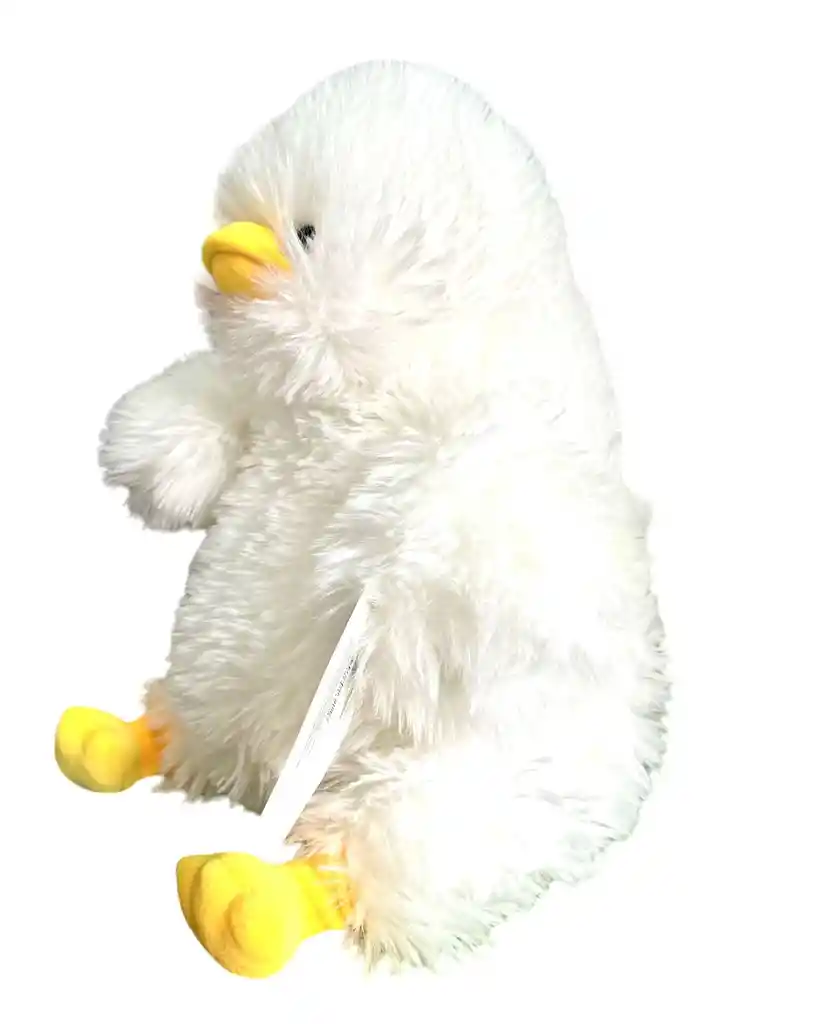 Pato Blanco Peluche En Finas Texturas