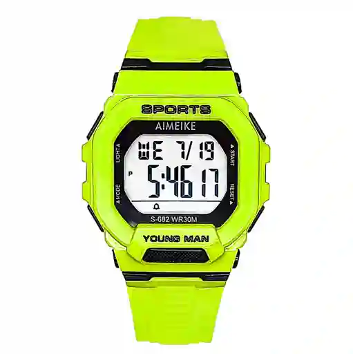 Reloj Digital Resistente Al Agua Cuadrado Unisex + Estuche