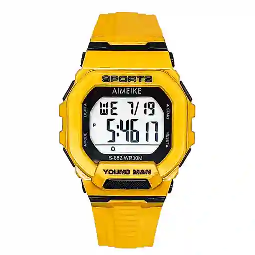 Reloj Digital Resistente Al Agua Cuadrado Unisex + Estuche