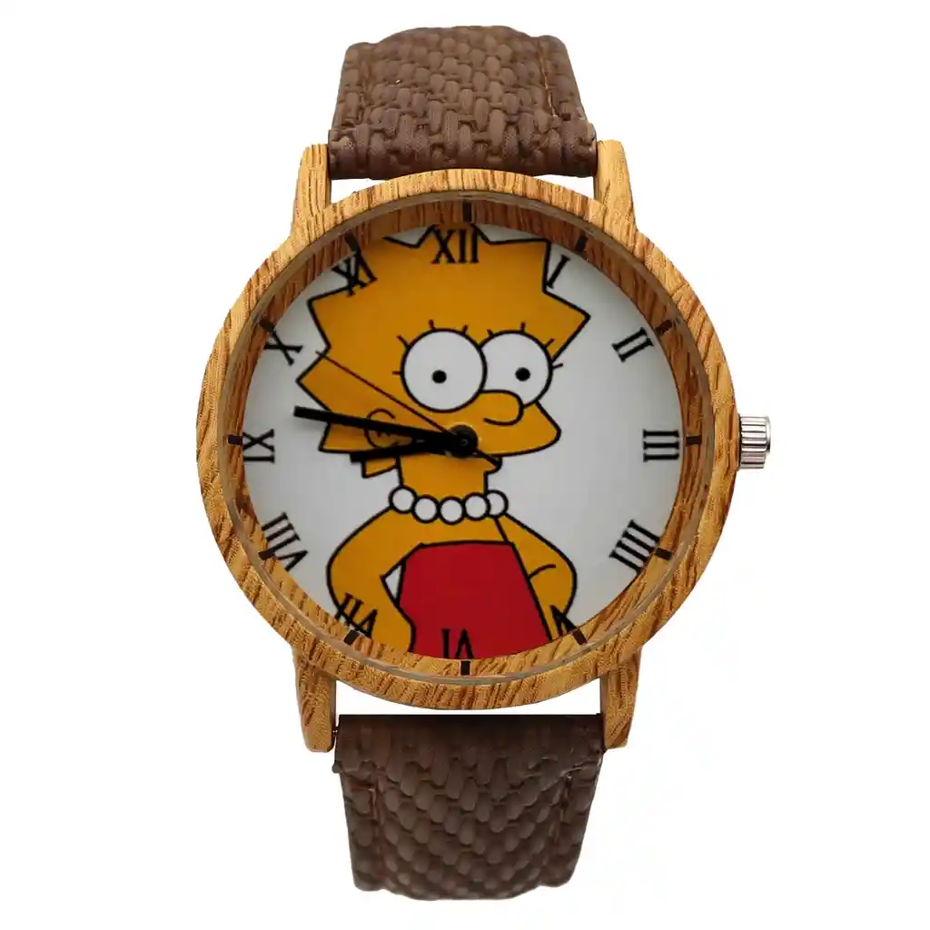 Reloj Lisa Simpson Tono Madera