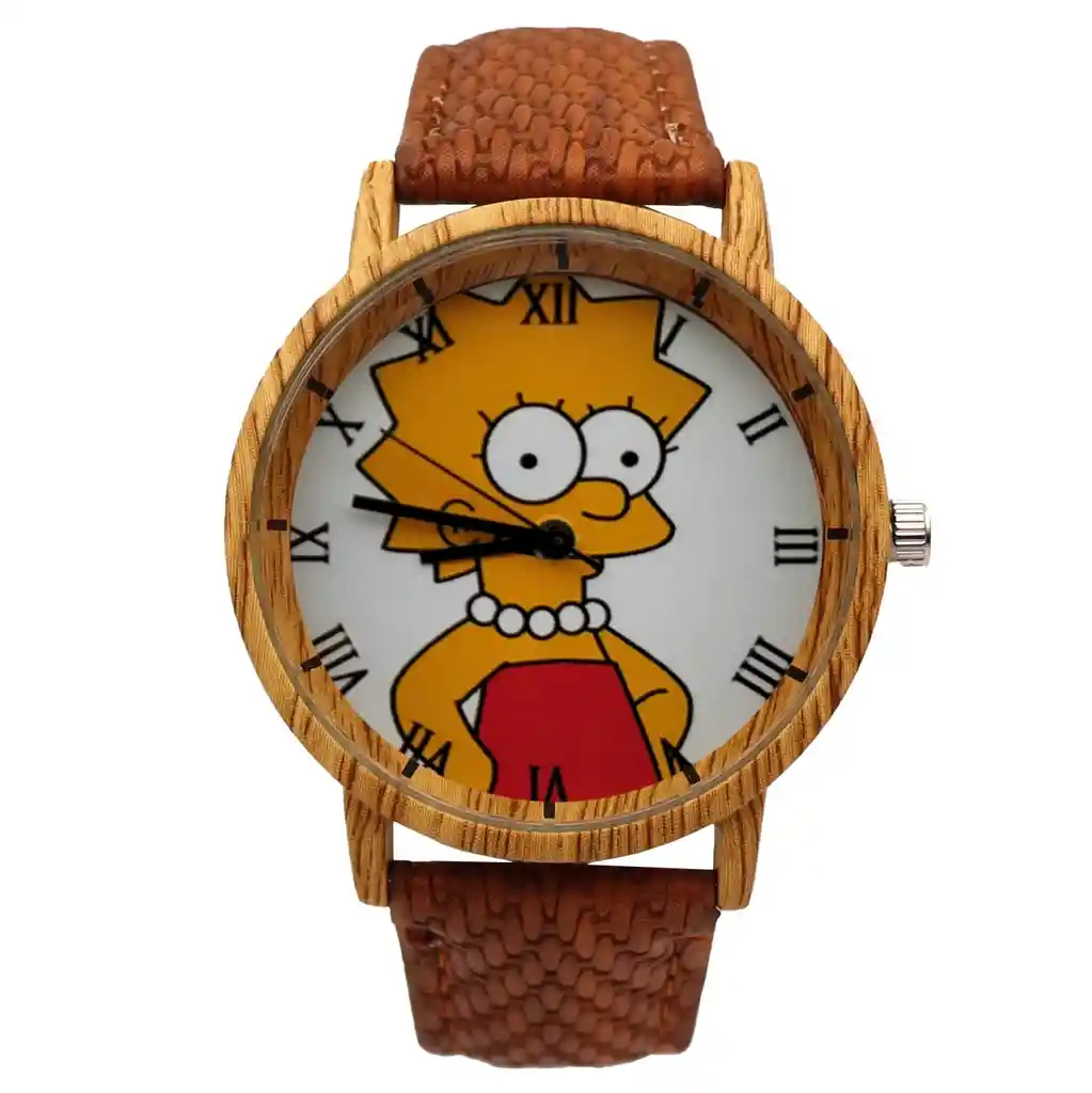 Reloj Lisa Simpson Tono Madera