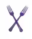 Tenedor Morado Traslucido X 20 Unidades