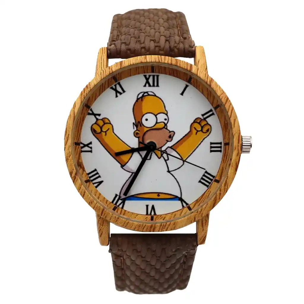 Reloj Homero Simpson Tono Madera