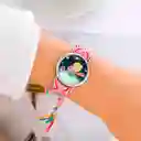 Reloj Principito Zorrito Plateado Tejido Artesanal + Estuche