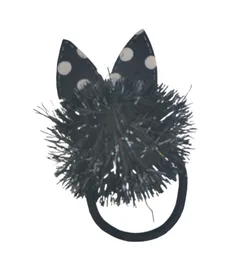 Bamba Diseño Pompón Color Negro Con Orejitas