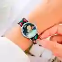 Reloj Principito Zorrito Plateado Tejido Artesanal + Estuche