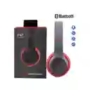 Audífonos Diadema Bluetooth Con Microsd Fm Manos Libres P47 Color Gris Con Rojo