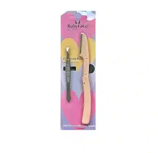 Set Pinza Depilador+perfilador Cejas Ruby