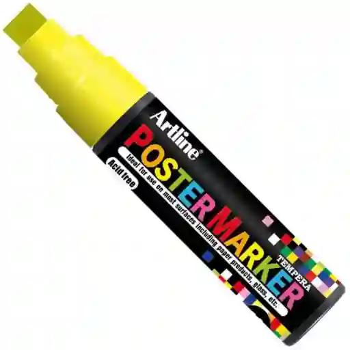 Marcador Vinilo Artline Postermarker 12 Mm Amarillo Fluorecente