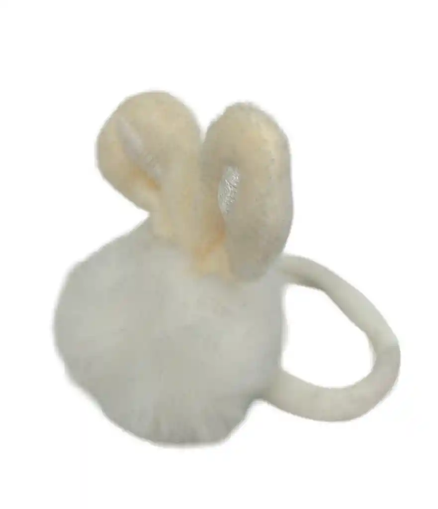 Bamba Diseño Pompon Color Blanco Con Orejitas