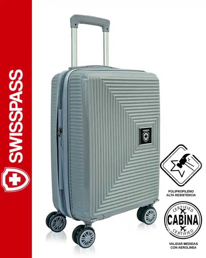 Maleta Pequeña Cristal 18" Gris