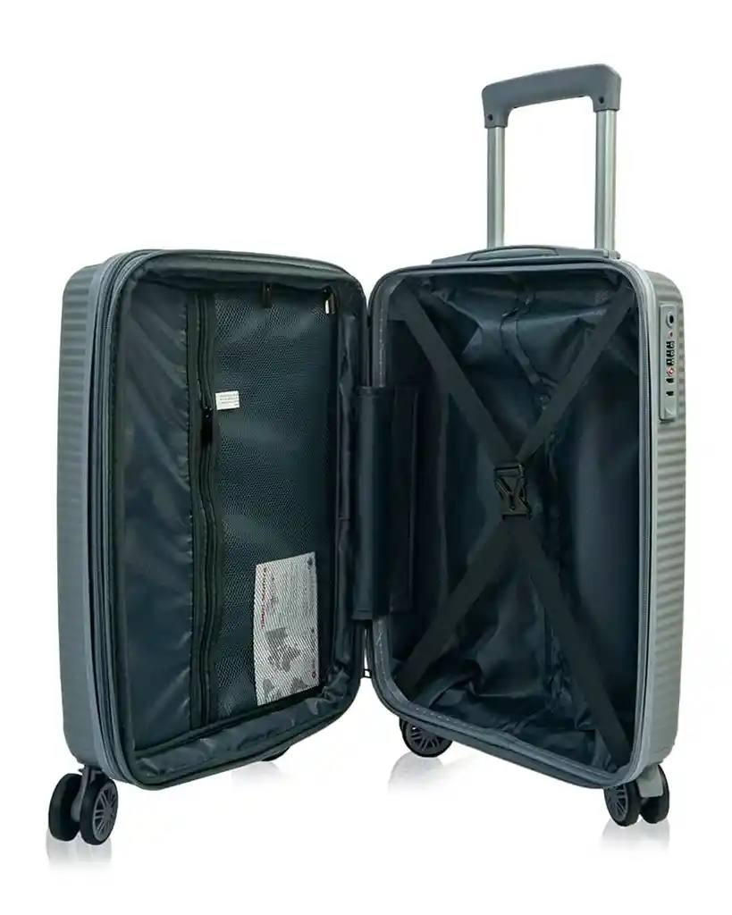 Maleta Pequeña Cristal 18" Gris
