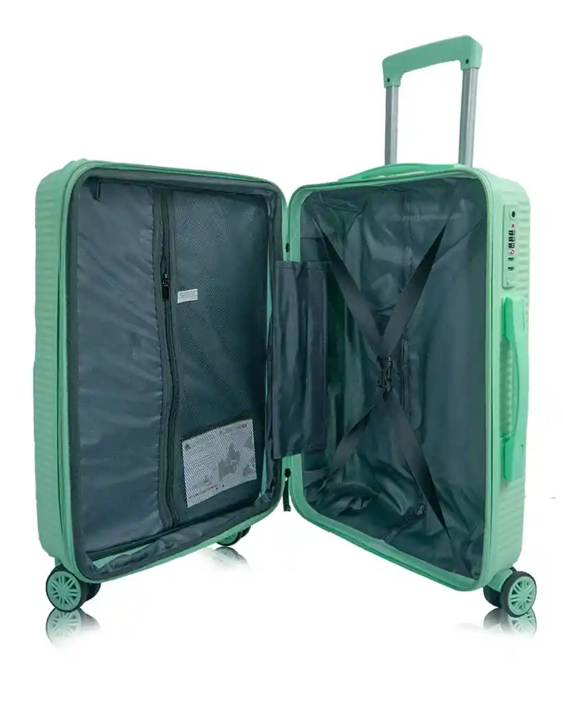 Maleta De Cabina Cristal 20" Turquesa